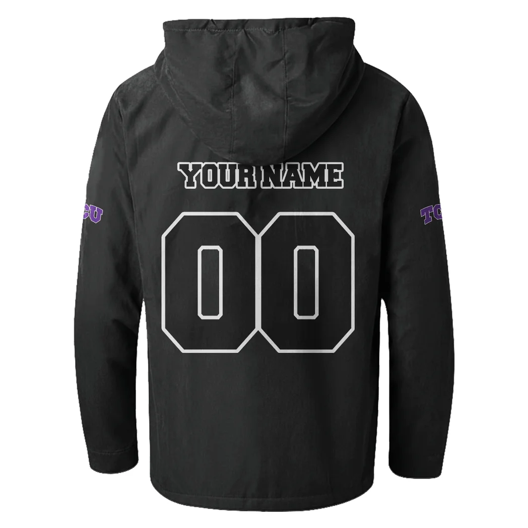 The TCU Power Flannel Hoodie, Cold Game Day Hoodie HVN1449TC - Black - Image 3
