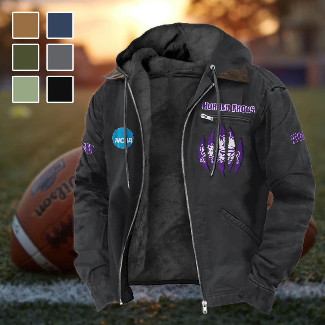 The TCU Power Flannel Hoodie, Cold Game Day Hoodie HVN1449TC - Black