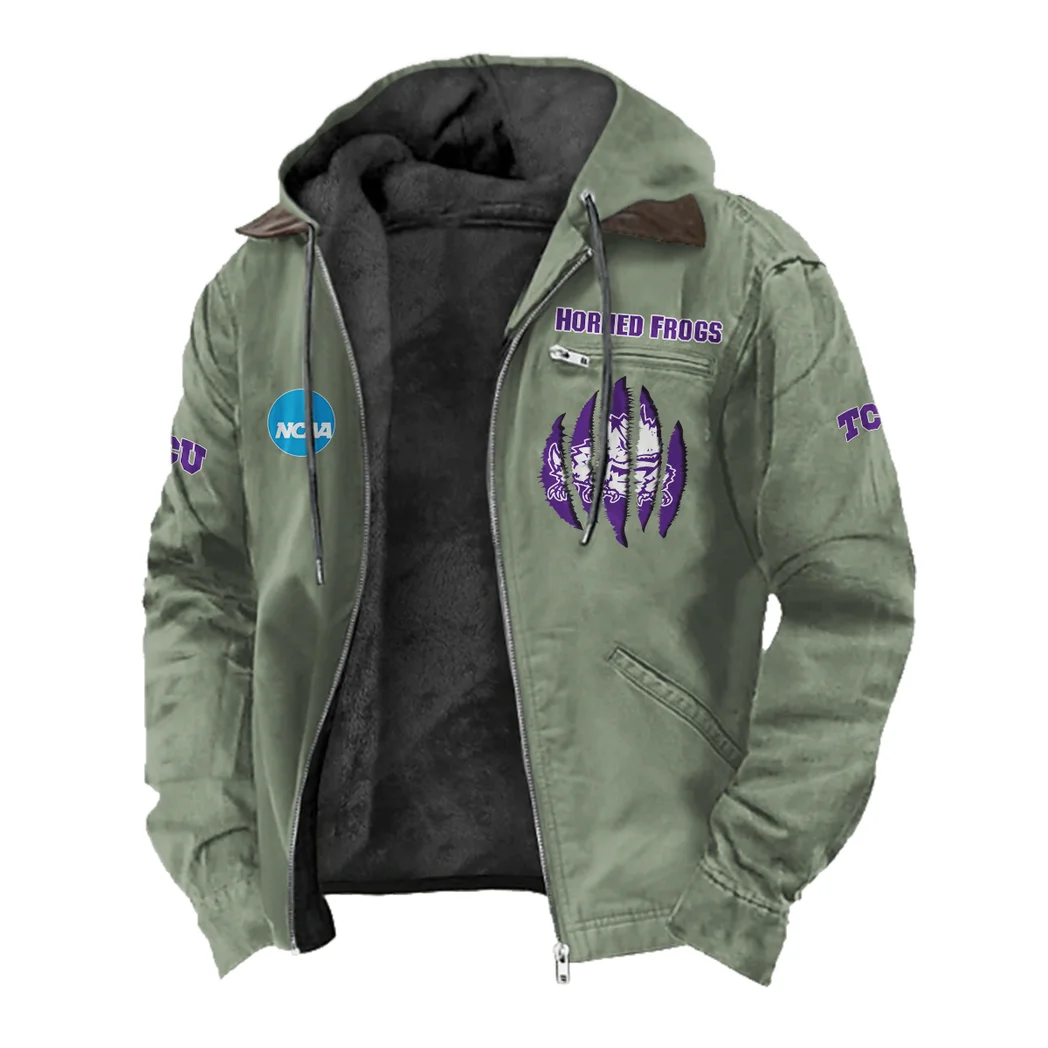 The TCU Power Flannel Hoodie, Cold Game Day Hoodie HVN1449TC - Light Green - Image 2