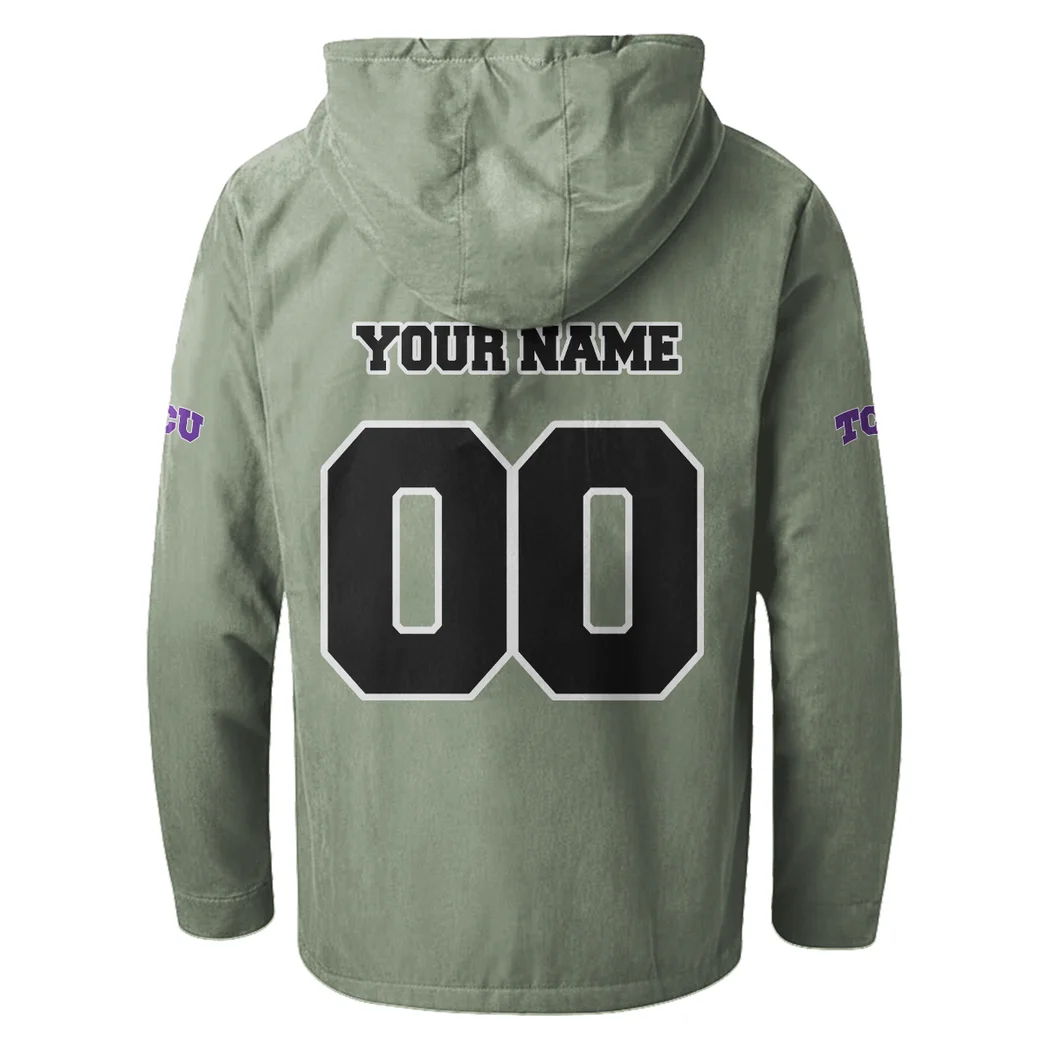 The TCU Power Flannel Hoodie, Cold Game Day Hoodie HVN1449TC - Light Green - Image 3