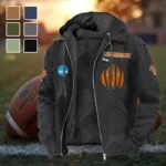 The Longhorn Pride Flannel Hoodie, Athletic Lifestyle Fan Hoodie HVN1449TL - Black