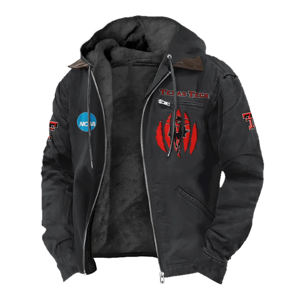 The Red Raider Nation Flannel Hoodie, Loyal Supporter Sport Hoodie HVN1449TT - Black - Image 2