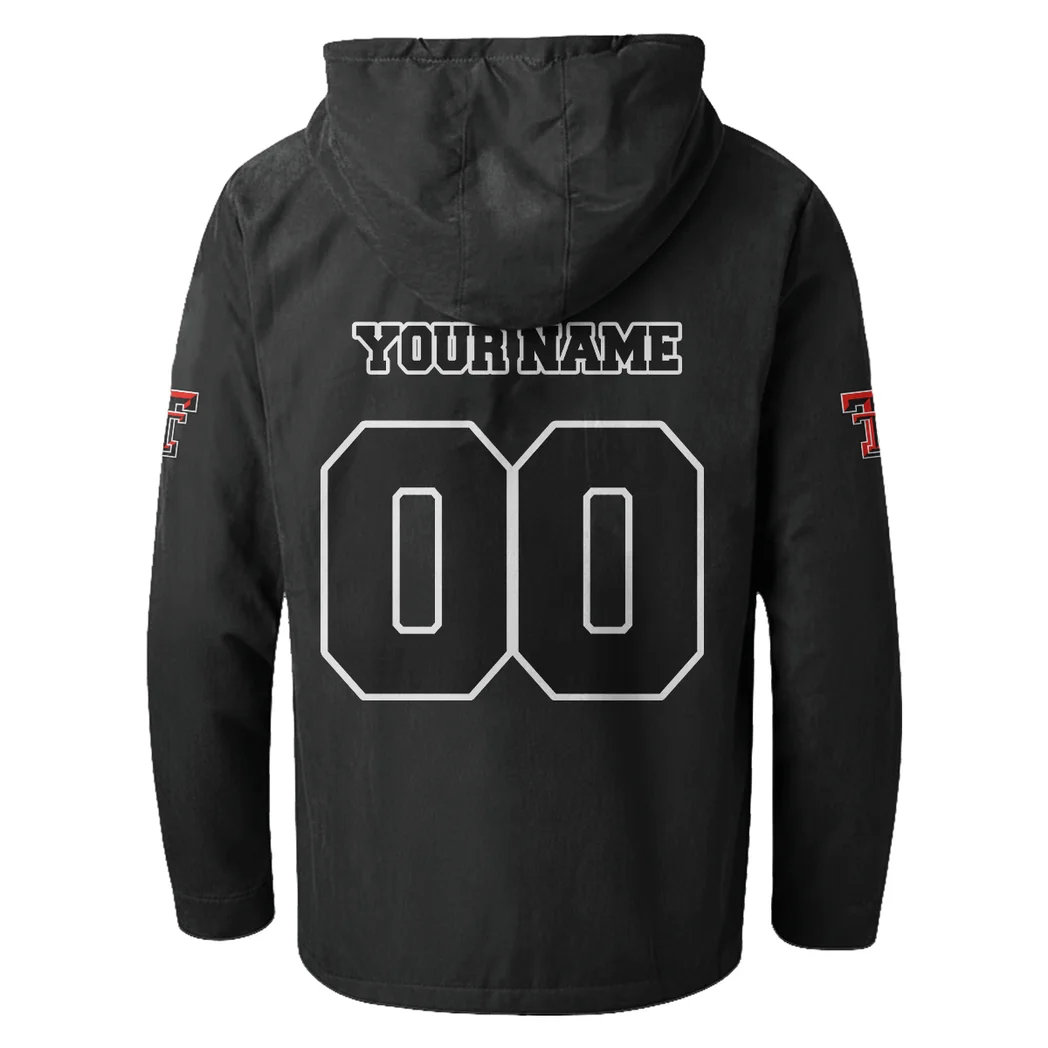 The Red Raider Nation Flannel Hoodie, Loyal Supporter Sport Hoodie HVN1449TT - Black - Image 3