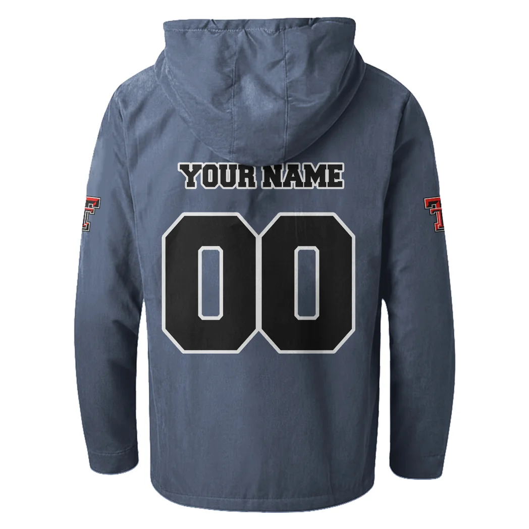 The Red Raider Nation Flannel Hoodie, Loyal Supporter Sport Hoodie HVN1449TT - Navy Blue - Image 3