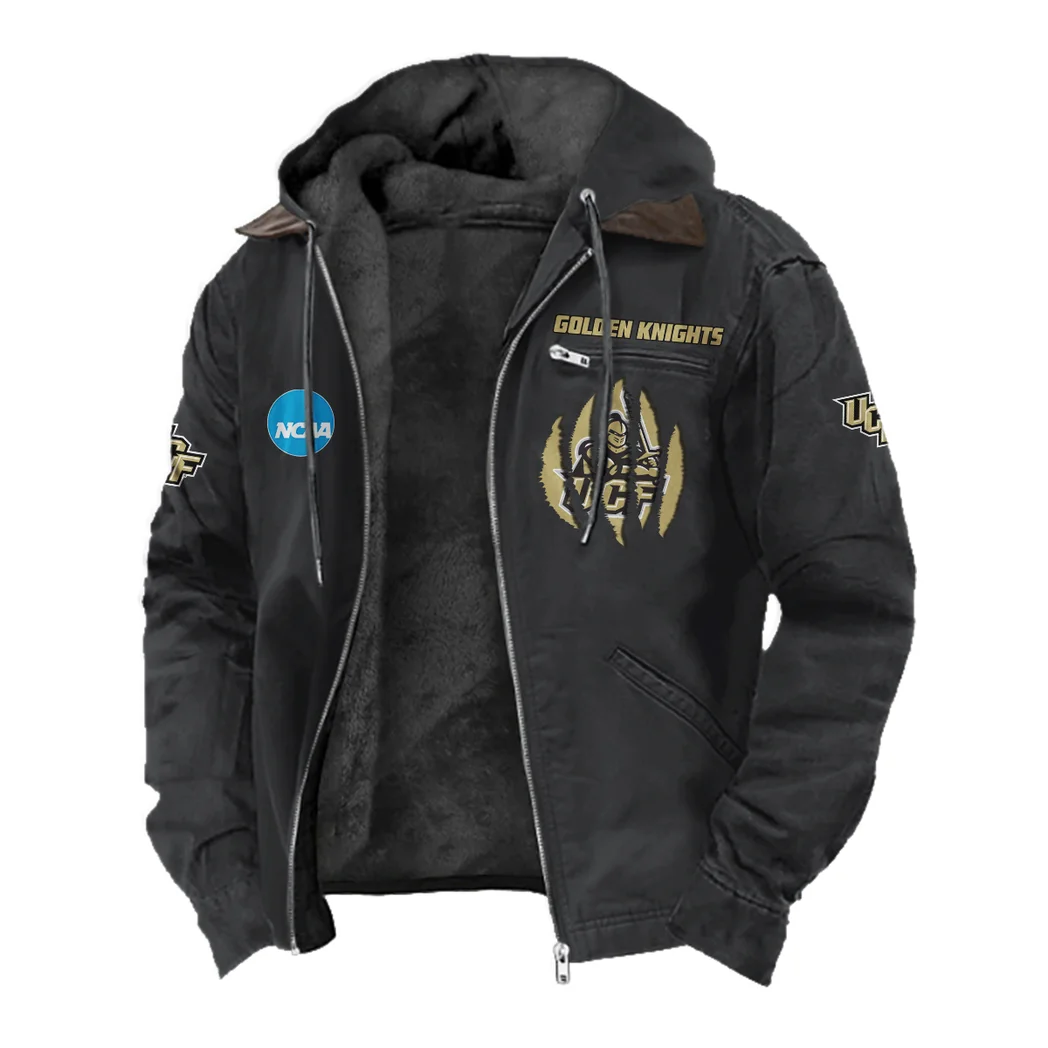 The UCF Elite Flannel Hoodie, Game Day Hooded Flannel HVN1449UC - Black - Image 2