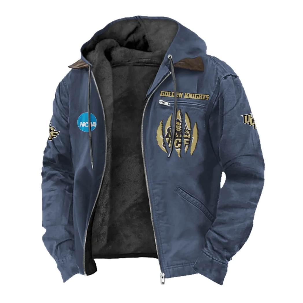 The UCF Elite Flannel Hoodie, Game Day Hooded Flannel HVN1449UC - Navy Blue - Image 2