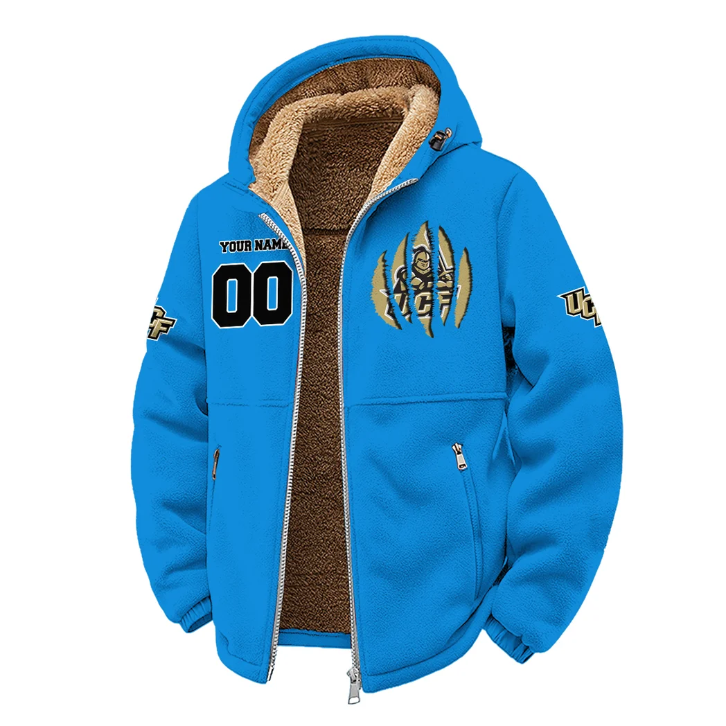The UCF Elite Winter Fleece Jacket, Multi-Sport Winter Layer HVN1449UC - cyan - Image 2