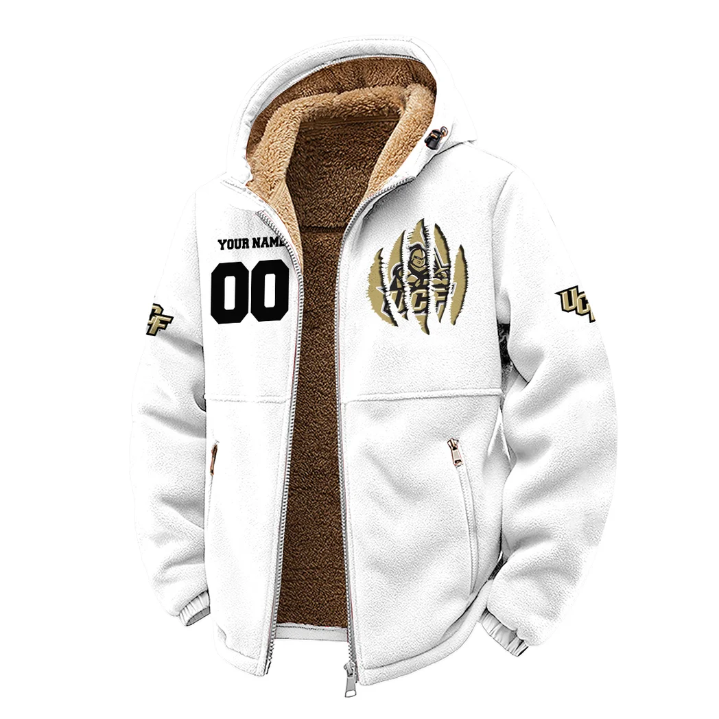 The UCF Elite Winter Fleece Jacket, Multi-Sport Winter Layer HVN1449UC - White - Image 2