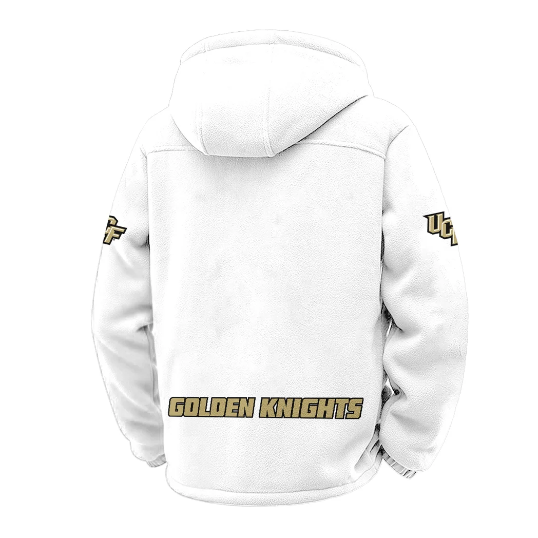 The UCF Elite Winter Fleece Jacket, Multi-Sport Winter Layer HVN1449UC - White - Image 3