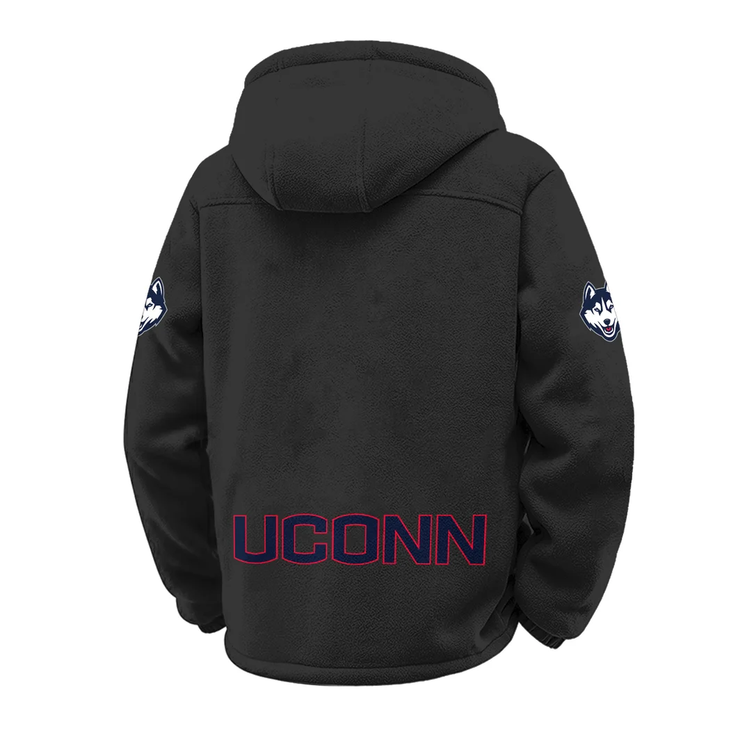 The Huskies Winter Fleece Jacket, Technical Mid-Layer Jacket HVN1449UC - Black - Image 3