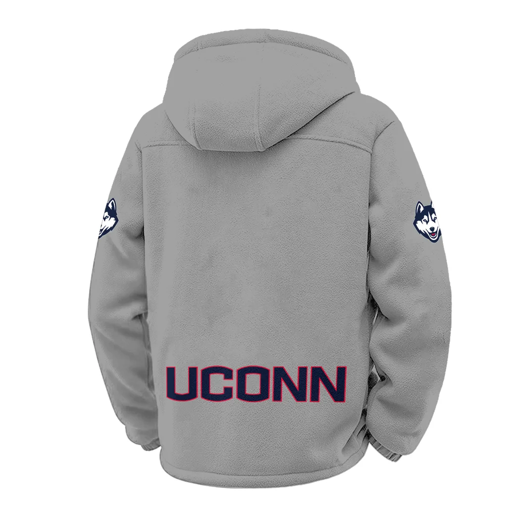 The Huskies Winter Fleece Jacket, Technical Mid-Layer Jacket HVN1449UC - Grey - Image 3