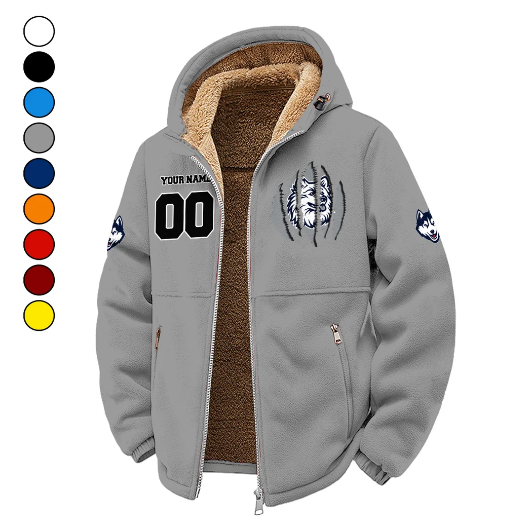 The Huskies Winter Fleece Jacket, Technical Mid-Layer Jacket HVN1449UC - Grey