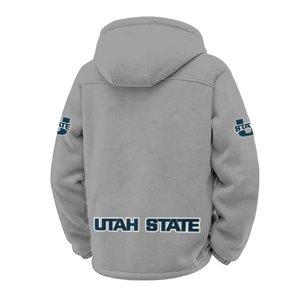 Logan’s Finest Winter Fleece Jacket, Cold Weather Hiking Fleece HVN1449US - Grey - Image 3