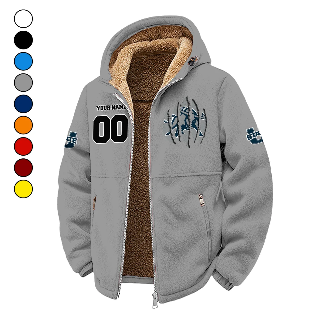 Logan’s Finest Winter Fleece Jacket, Cold Weather Hiking Fleece HVN1449US - Grey