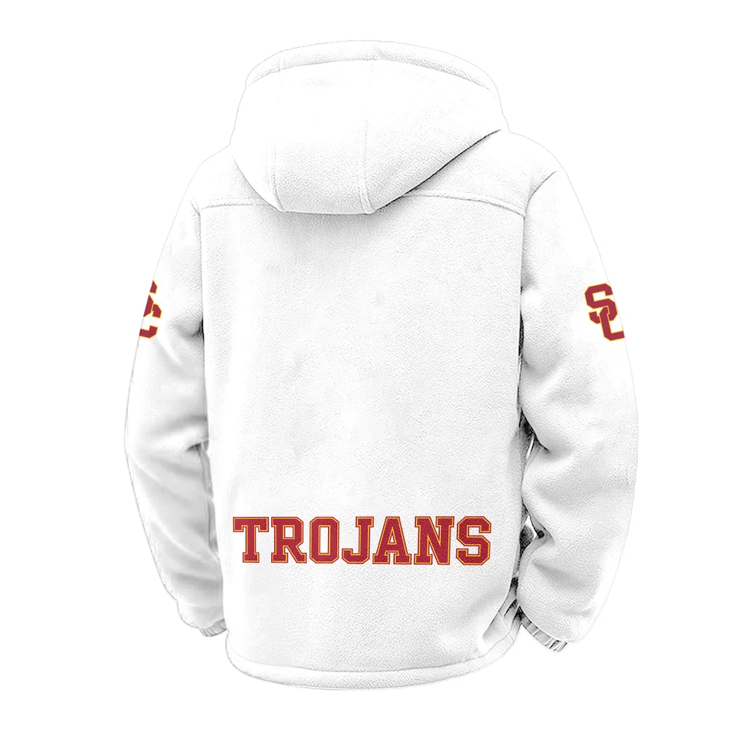 The Trojan Power Winter Fleece Jacket, Cross-Training Thermal Zip HVN1449US - White - Image 3