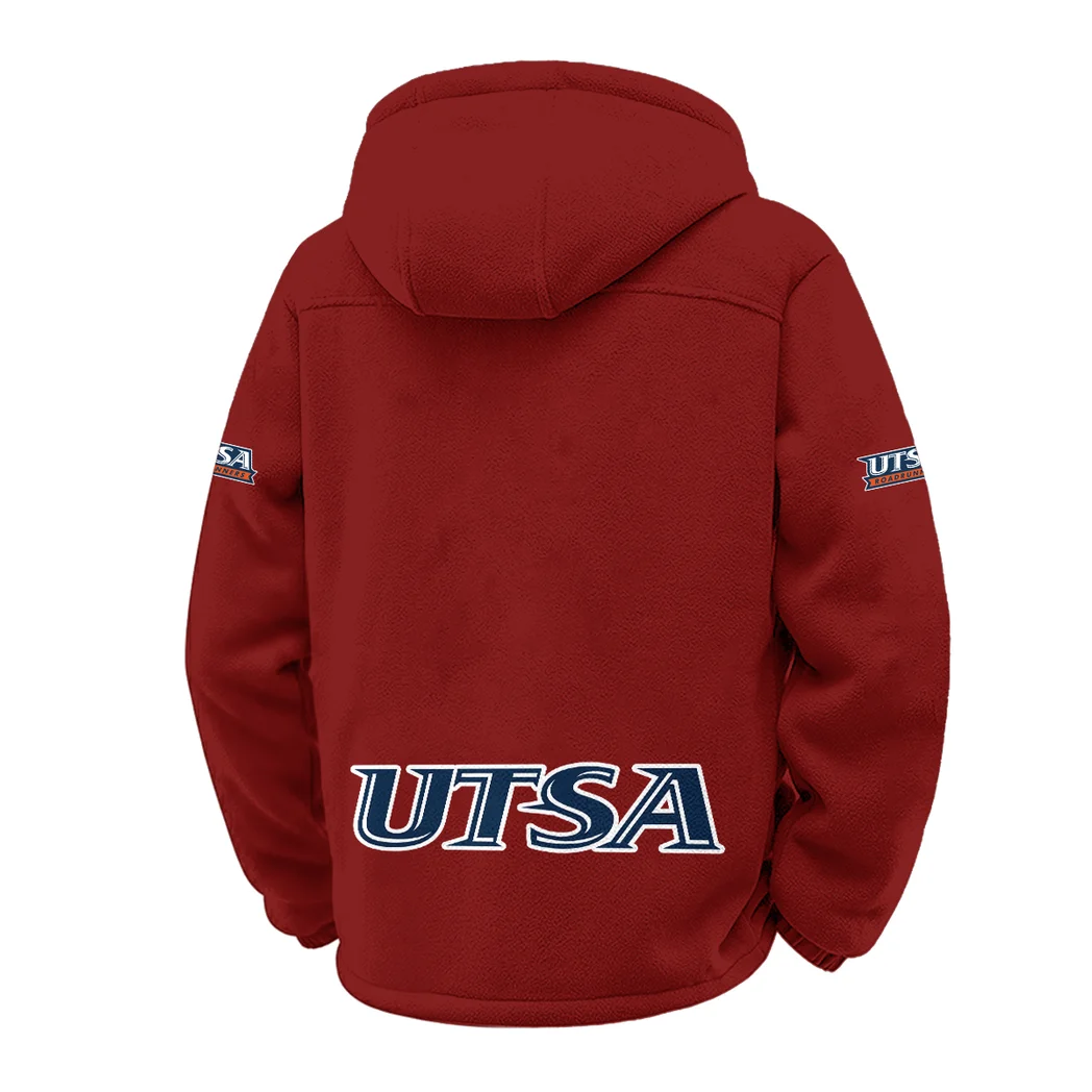 The UTSA Elite Winter Fleece Jacket, Ski & Snowboard Mid-Layer HVN1449UT - Wine - Image 3