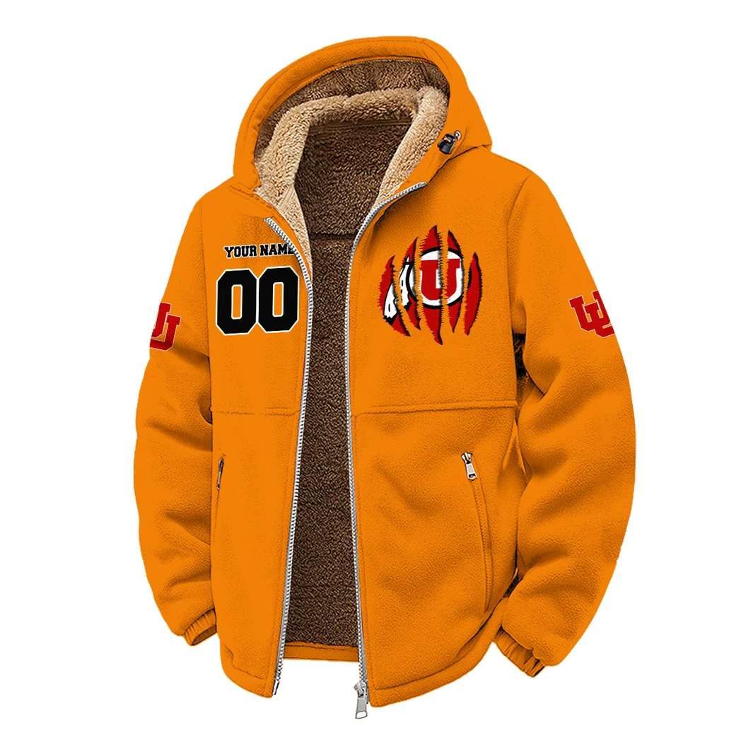 The Utah Power Winter Fleece Jacket, Winter Endurance Jacket HVN1449UU - Orange - Image 2