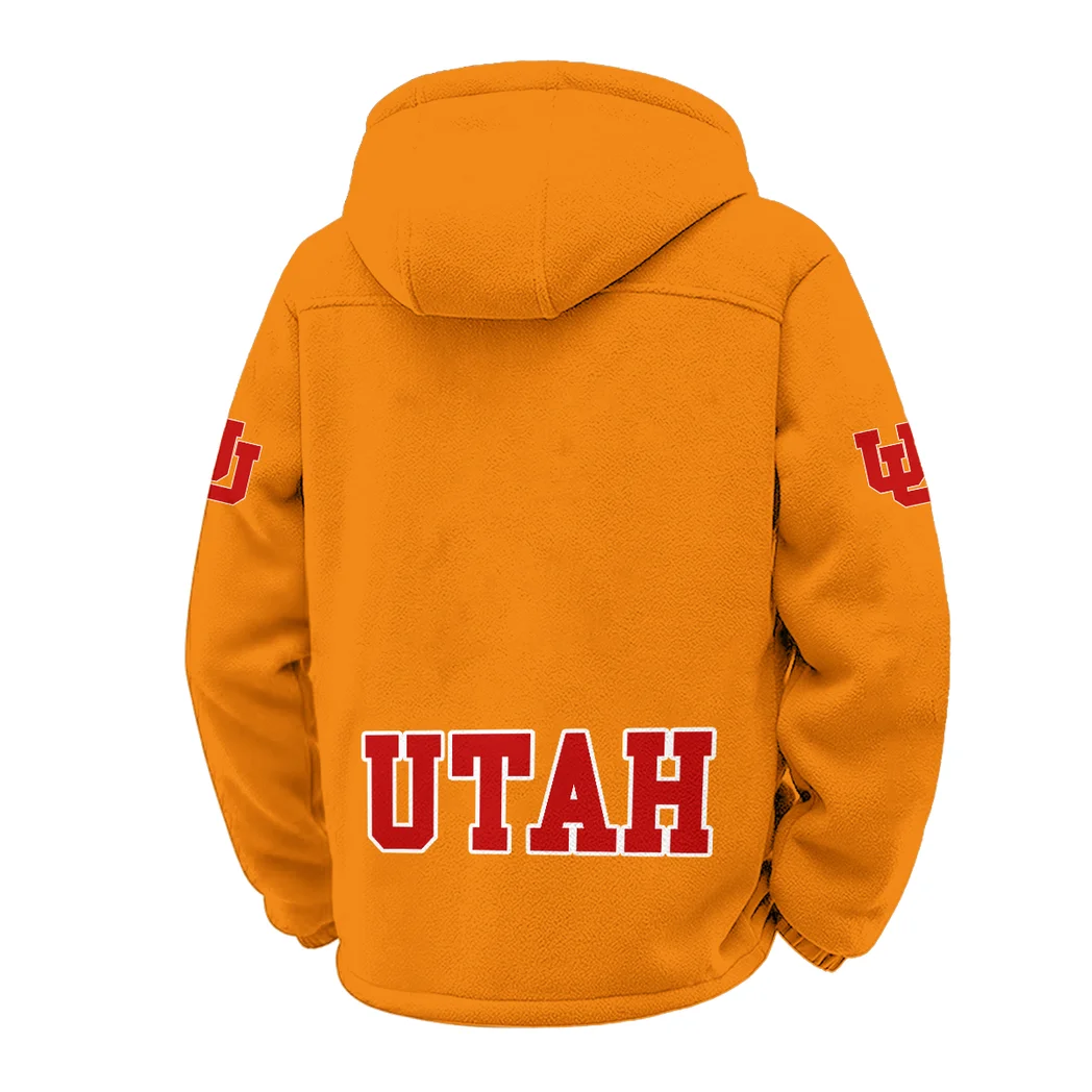 The Utah Power Winter Fleece Jacket, Winter Endurance Jacket HVN1449UU - Orange - Image 3