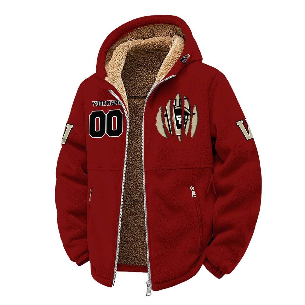 The Vanderbilt Power Winter Fleece Jacket, Ultra-Soft Fleece Shell HVN1449VC - Wine - Image 2