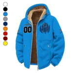 Charlottesville Kings Winter Fleece Jacket, Heavyweight Plush Fleece HVN1449VI - cyan