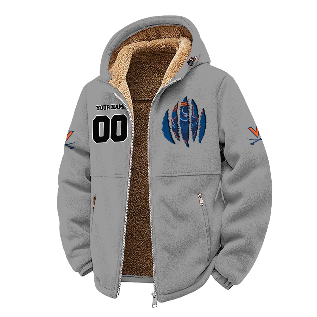 Charlottesville Kings Winter Fleece Jacket, Heavyweight Plush Fleece HVN1449VI - Grey - Image 2