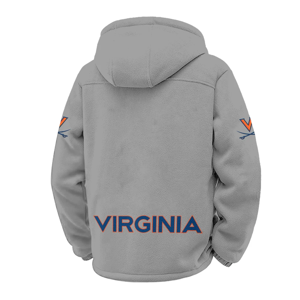 Charlottesville Kings Winter Fleece Jacket, Heavyweight Plush Fleece HVN1449VI - Grey - Image 3
