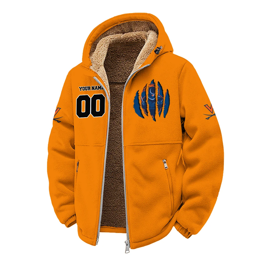 Charlottesville Kings Winter Fleece Jacket, Heavyweight Plush Fleece HVN1449VI - Orange - Image 2