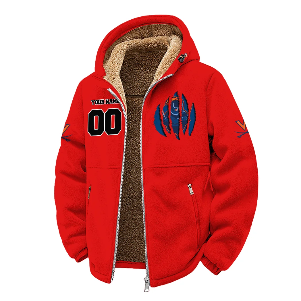 Charlottesville Kings Winter Fleece Jacket, Heavyweight Plush Fleece HVN1449VI - red - Image 2