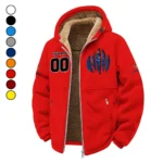 Charlottesville Kings Winter Fleece Jacket, Heavyweight Plush Fleece HVN1449VI - red