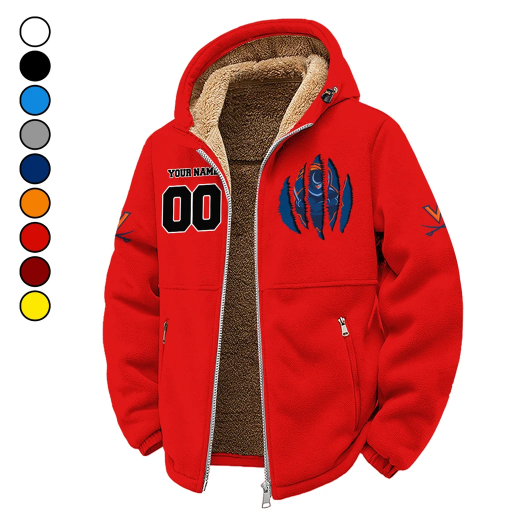 Charlottesville Kings Winter Fleece Jacket, Heavyweight Plush Fleece HVN1449VI - red