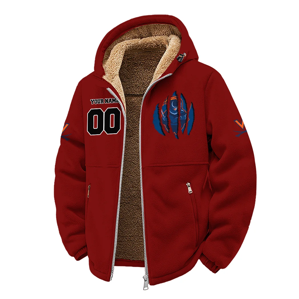 Charlottesville Kings Winter Fleece Jacket, Heavyweight Plush Fleece HVN1449VI - Wine - Image 2