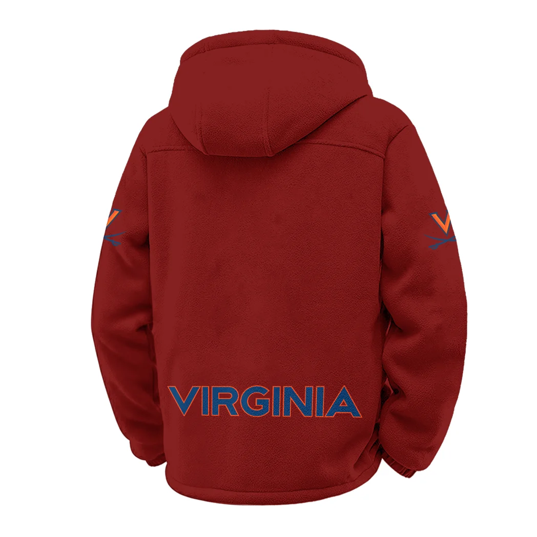 Charlottesville Kings Winter Fleece Jacket, Heavyweight Plush Fleece HVN1449VI - Wine - Image 3
