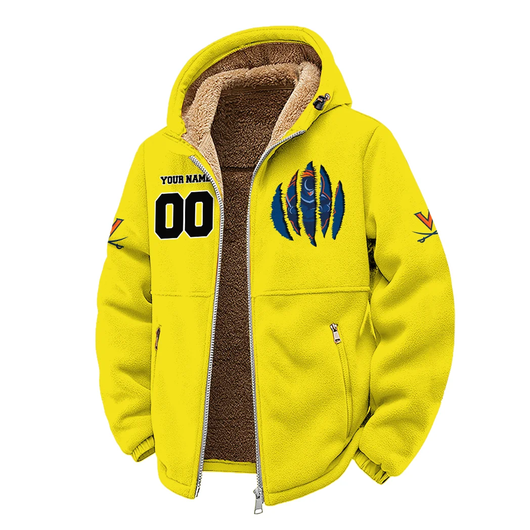 Charlottesville Kings Winter Fleece Jacket, Heavyweight Plush Fleece HVN1449VI - Yellow - Image 2