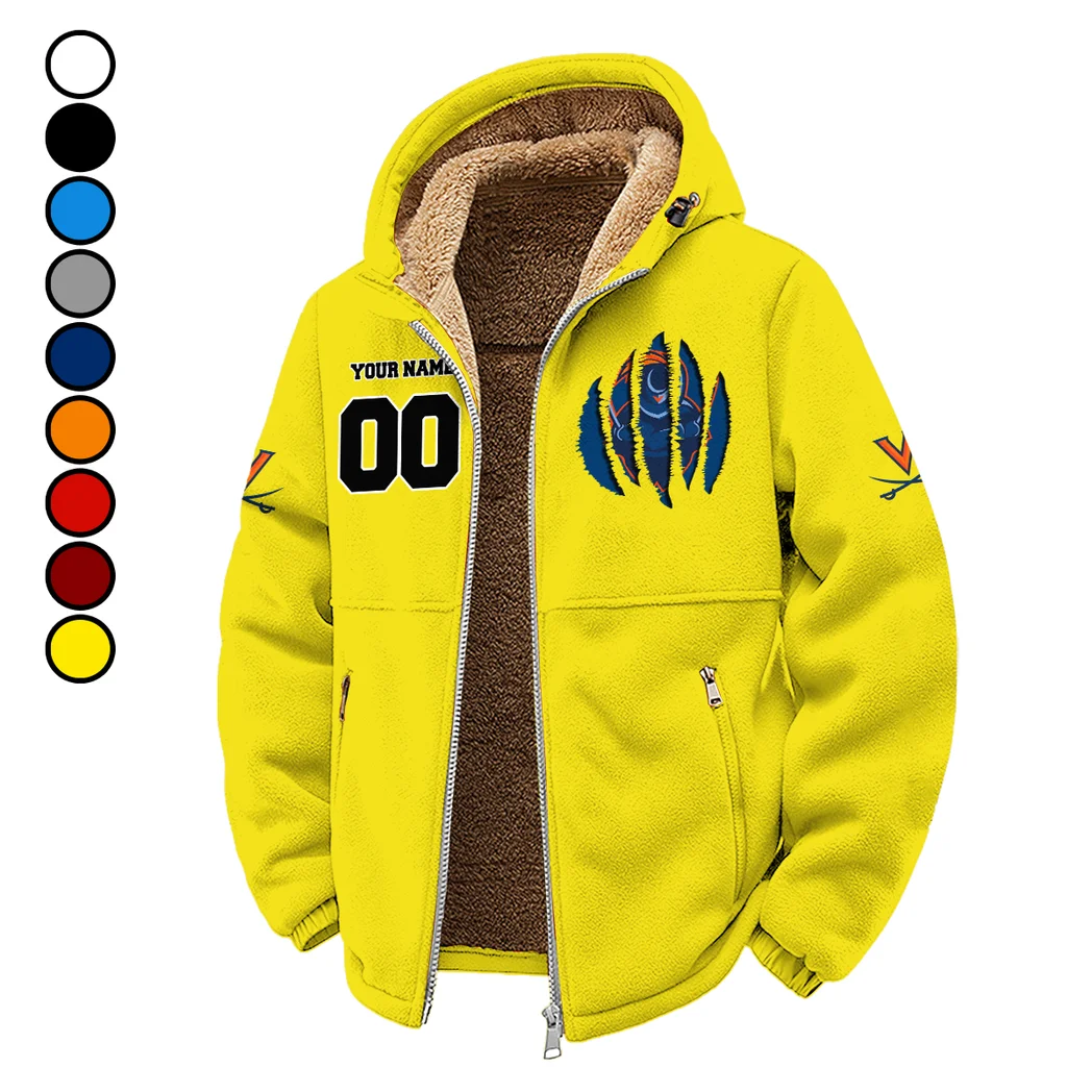 Charlottesville Kings Winter Fleece Jacket, Heavyweight Plush Fleece HVN1449VI - Yellow