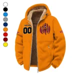 The Hokies Winter Fleece Jacket, Brushed Interior Winter Fleece HVN1449VT - Orange