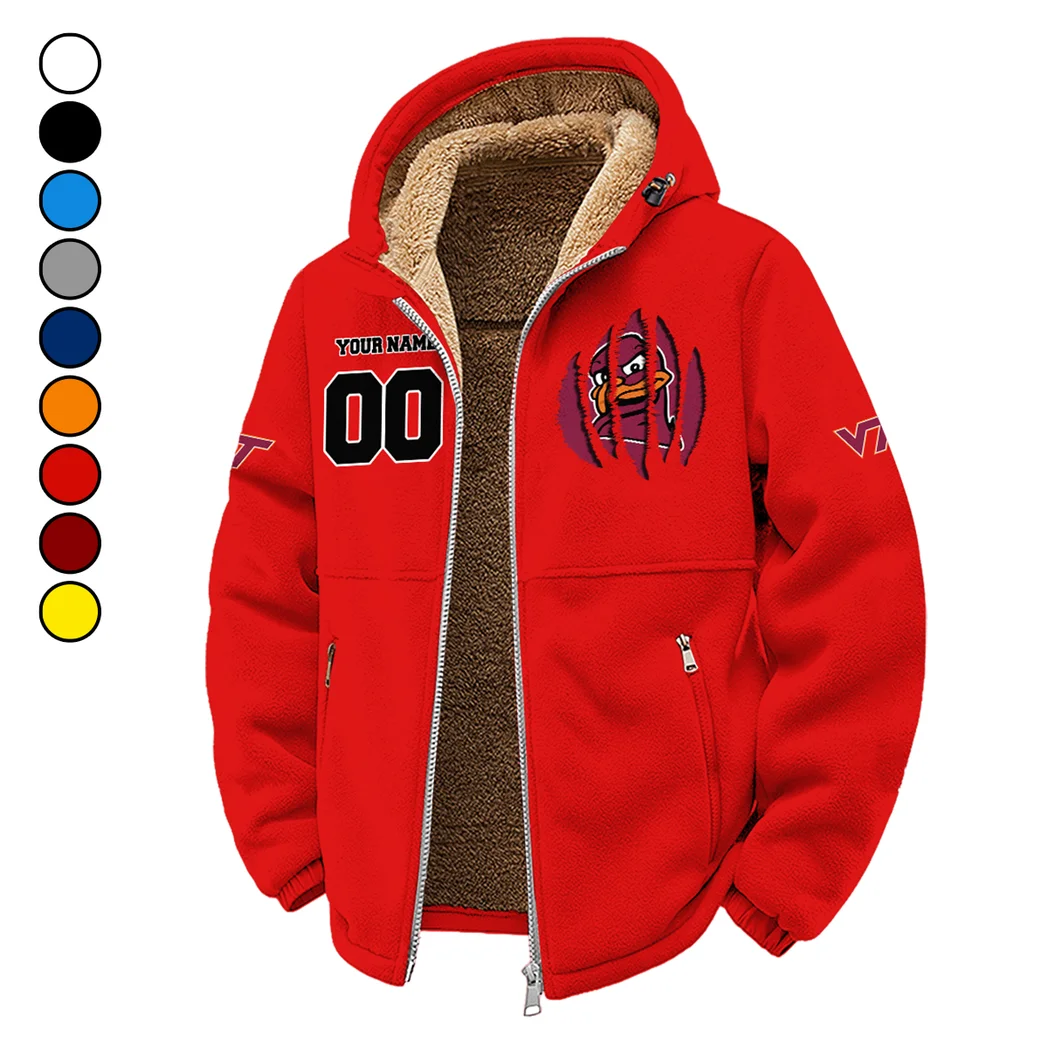 The Hokies Winter Fleece Jacket, Brushed Interior Winter Fleece HVN1449VT - red