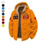 The Badger Nation Winter Fleece Jacket, Luxe Microfleece Pullover HVN1449WB - Orange