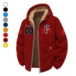 The Badger Nation Winter Fleece Jacket, Luxe Microfleece Pullover HVN1449WB - Wine