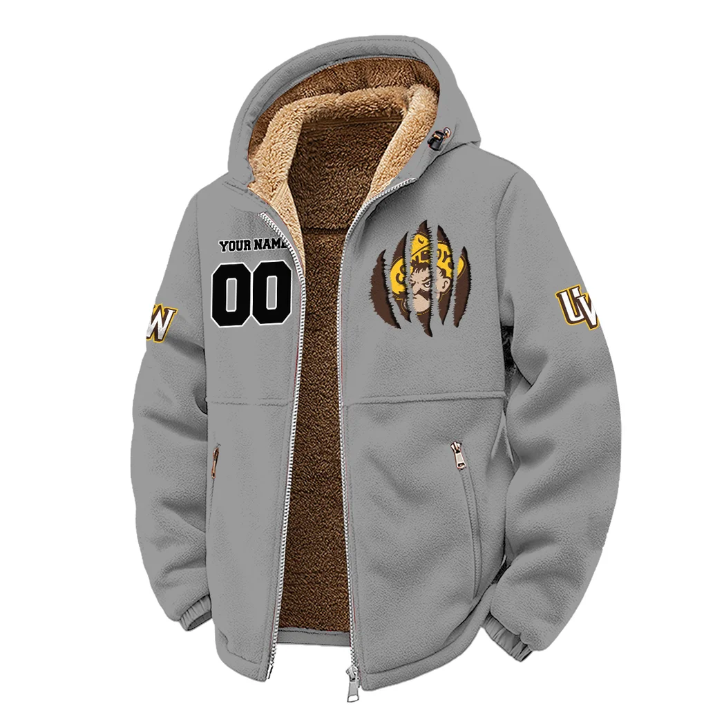 The Wyoming Power Winter Fleece Jacket, Anti-Pill Thermal Fleece HVN1449WC - Grey - Image 2