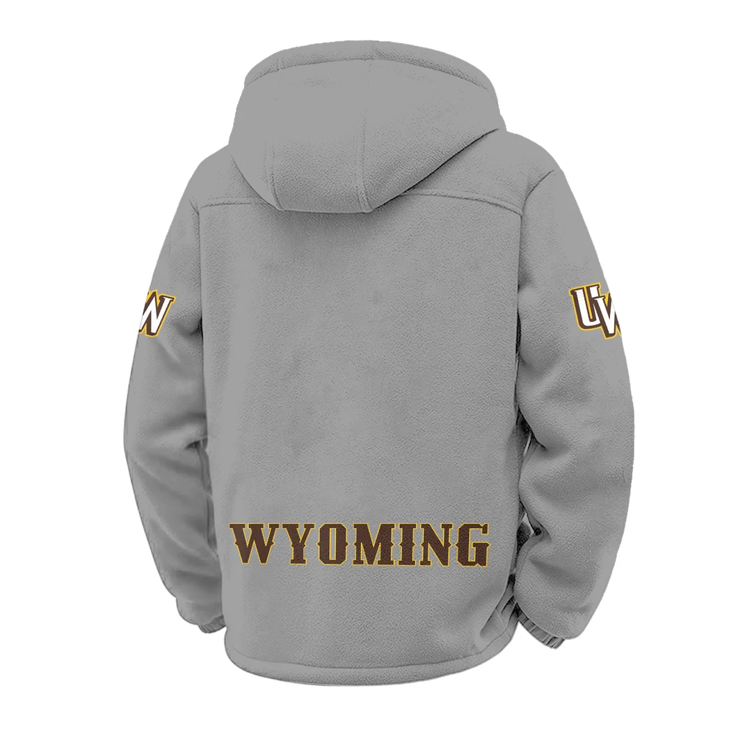 The Wyoming Power Winter Fleece Jacket, Anti-Pill Thermal Fleece HVN1449WC - Grey - Image 3