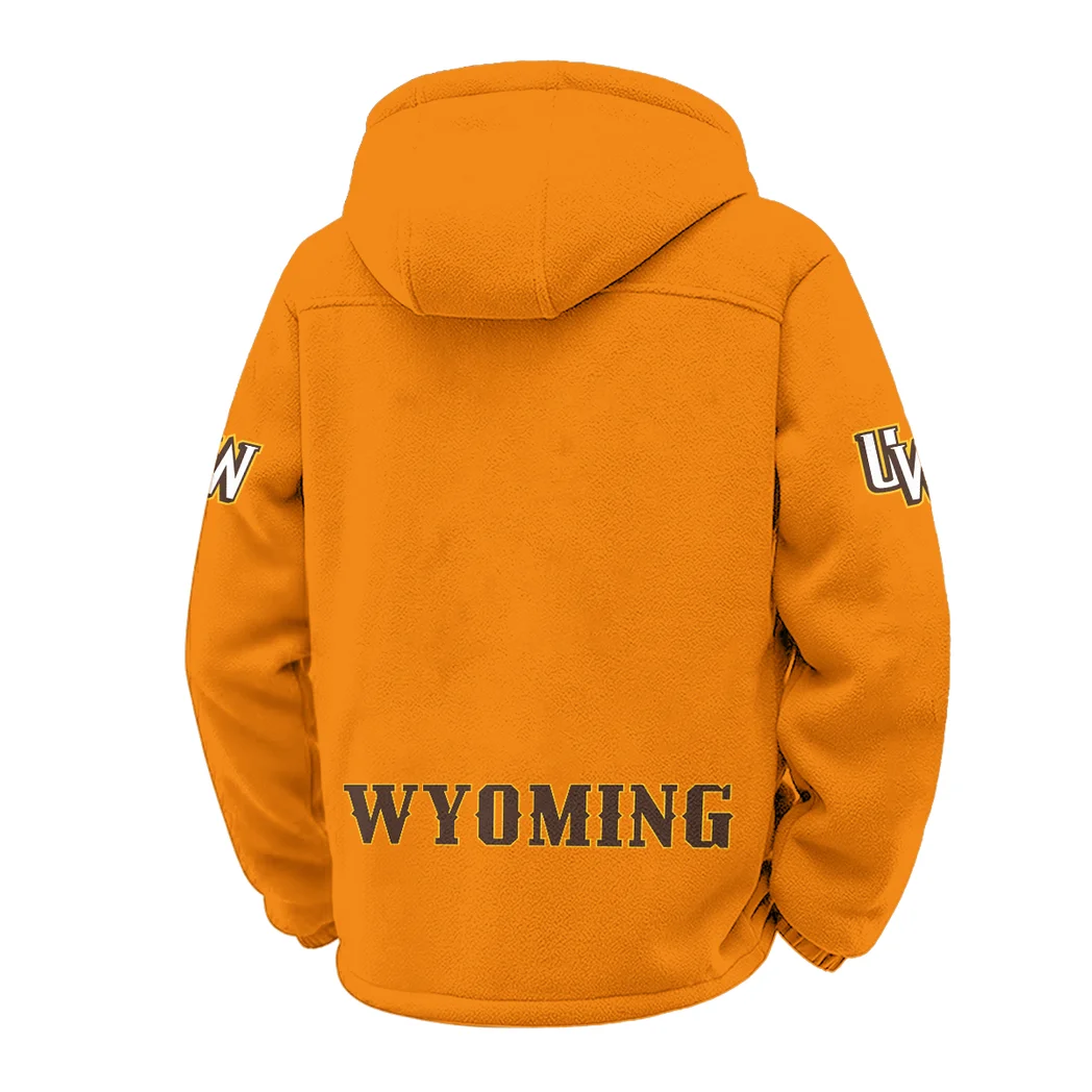 The Wyoming Power Winter Fleece Jacket, Anti-Pill Thermal Fleece HVN1449WC - Orange - Image 3
