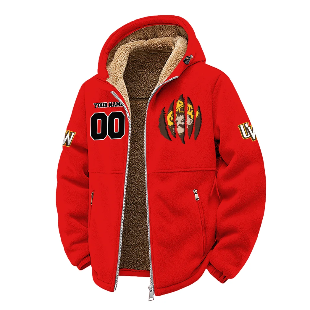 The Wyoming Power Winter Fleece Jacket, Anti-Pill Thermal Fleece HVN1449WC - red - Image 2