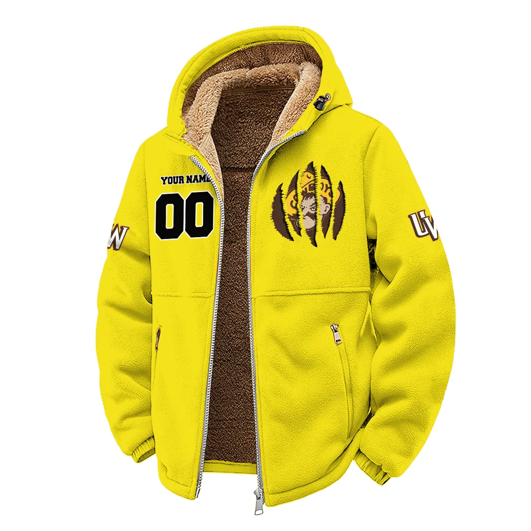 The Wyoming Power Winter Fleece Jacket, Anti-Pill Thermal Fleece HVN1449WC - Yellow - Image 2