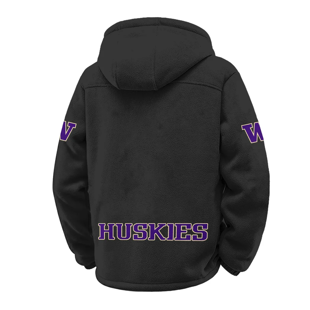 The Husky Nation Winter Fleece Jacket, Arctic Expedition Fleece HVN1449WH - Black - Image 3