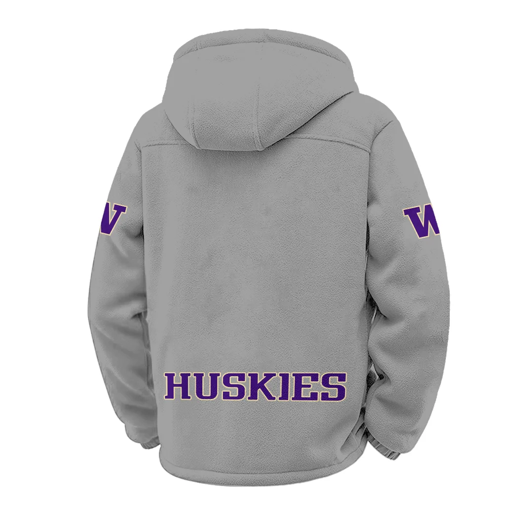 The Husky Nation Winter Fleece Jacket, Arctic Expedition Fleece HVN1449WH - Grey - Image 3