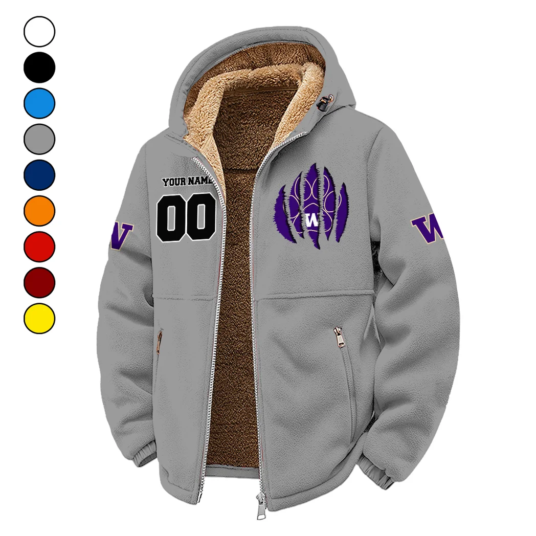 The Husky Nation Winter Fleece Jacket, Arctic Expedition Fleece HVN1449WH - Grey