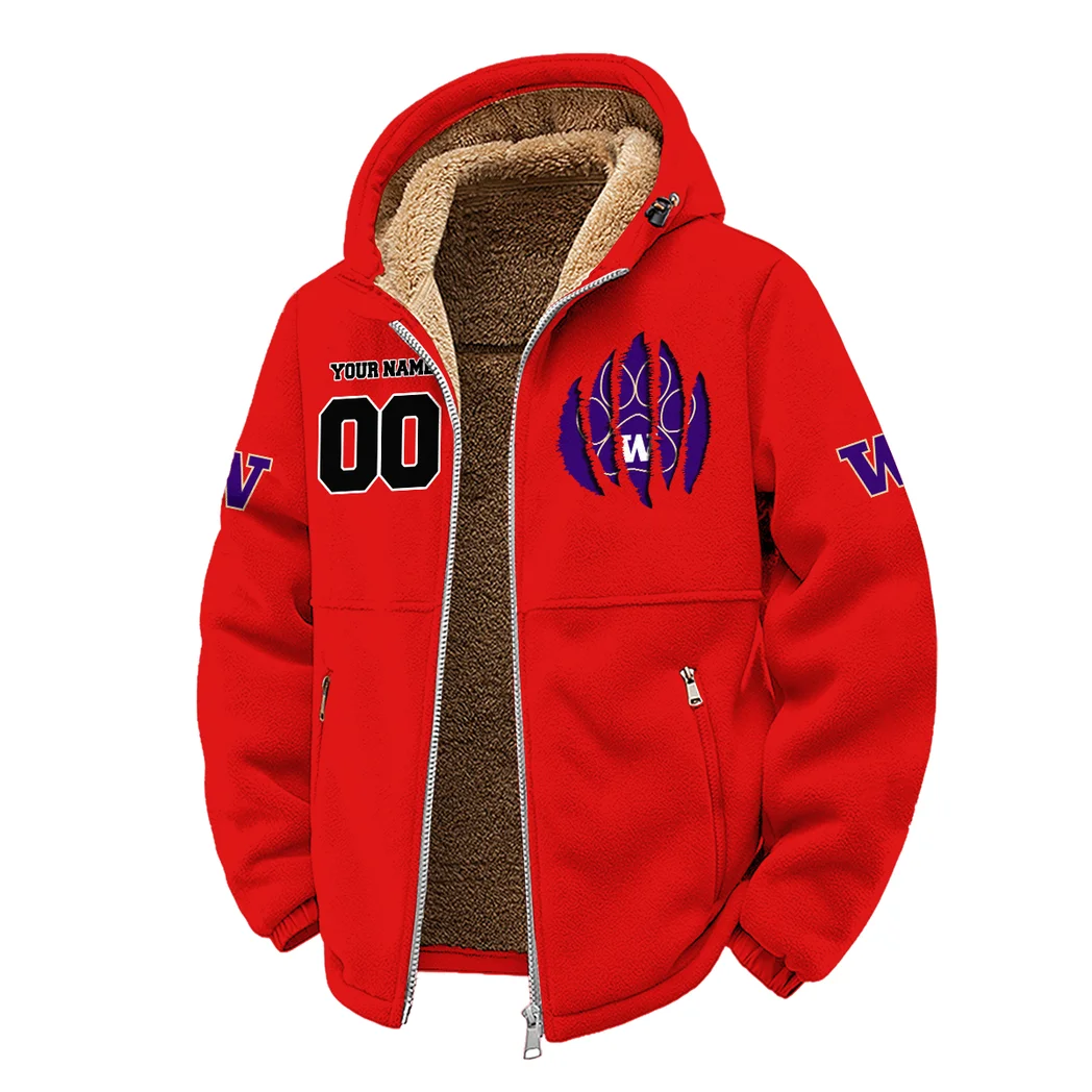 The Husky Nation Winter Fleece Jacket, Arctic Expedition Fleece HVN1449WH - red - Image 2