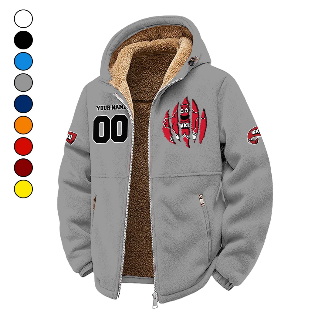 The WKU Elite Winter Fleece Jacket, Extreme Cold Fleece Coat HVN1449WK - Grey