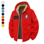 The WSU Force Winter Fleece Jacket, Insulated Sport Hoody HVN1449WS - red