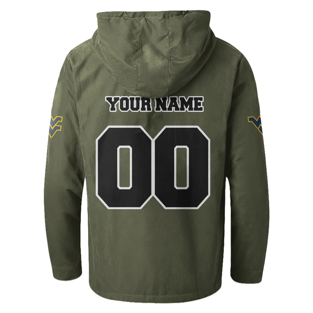 The WVU Power Flannel Hoodie, Loyal Supporter Sport Hoodie HVN1449WV - Green - Image 3